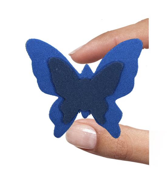 (1 pezzo) Sagoma in neoprene "Farfalla" - Blu notte e blu - Clicca l'immagine per chiudere